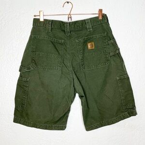 CARHARTT Carpenter Cargo Shorts Size 32 Dark Green